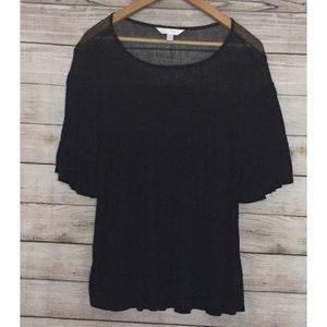 Lauren Conrad Black Lacy Top